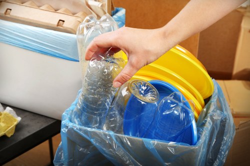 Household waste being sorted in Lambeth